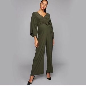 Olive Green Maternity Jumpsuit